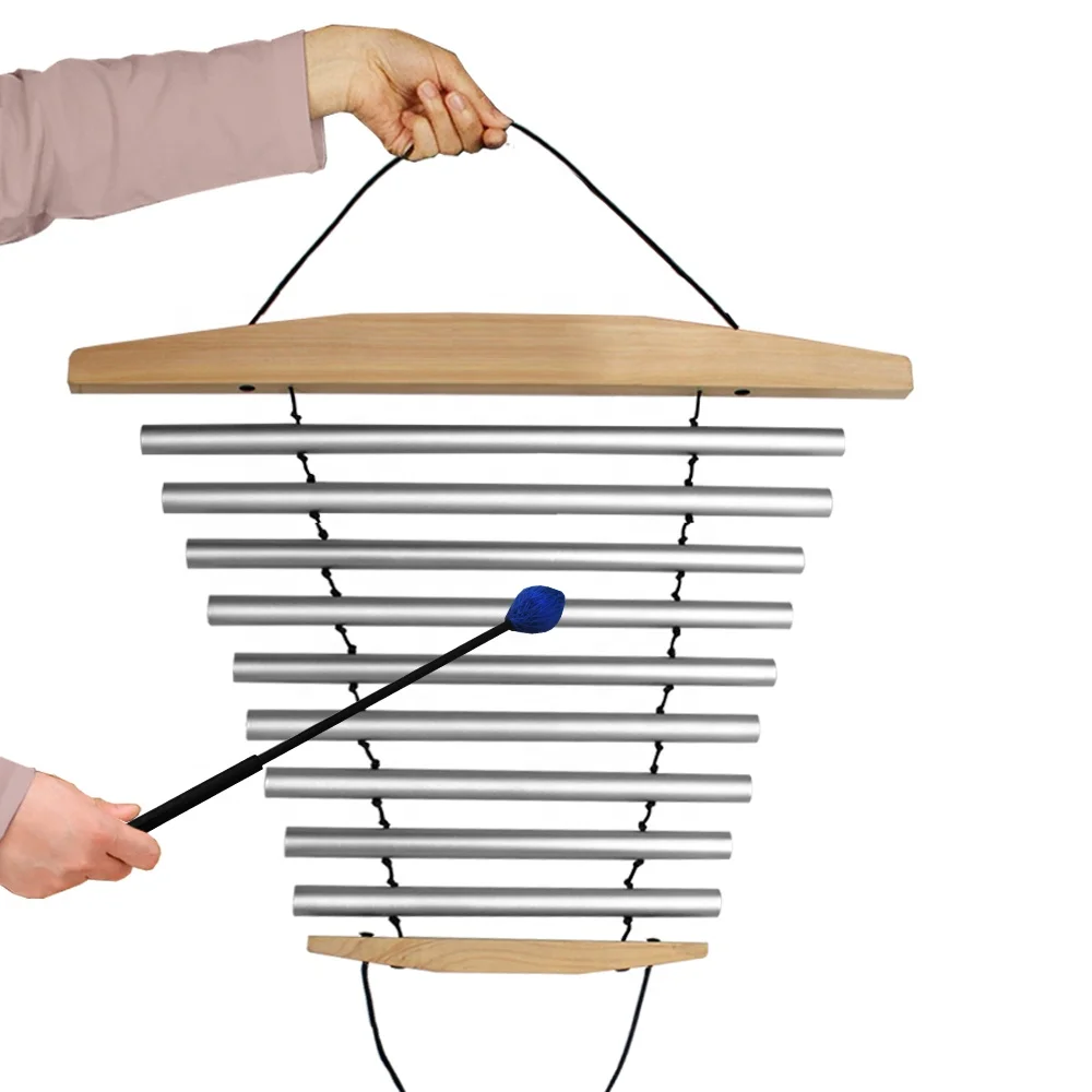 432 HZ Meditation Swinging 9 bar Notes Aluminum Flow Wind Chimes