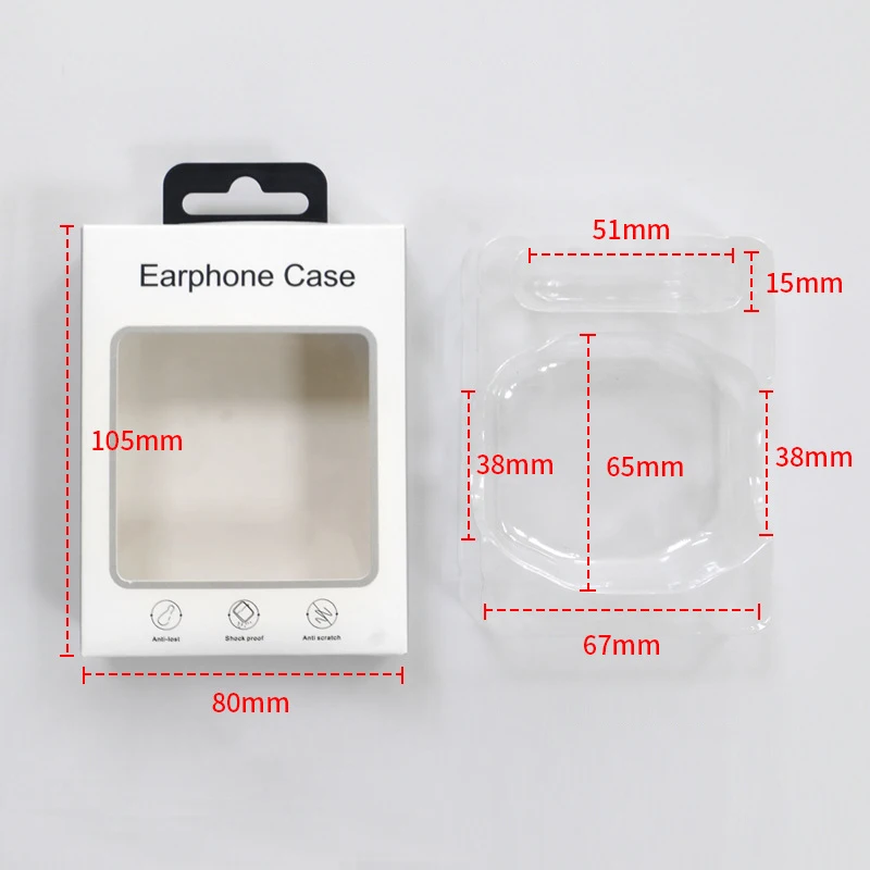Custom Retail Hanging Charger Data Cable Headset Paper Packaging Box Window Tuck Carton Phone Accessories Packaging Paper Boxes