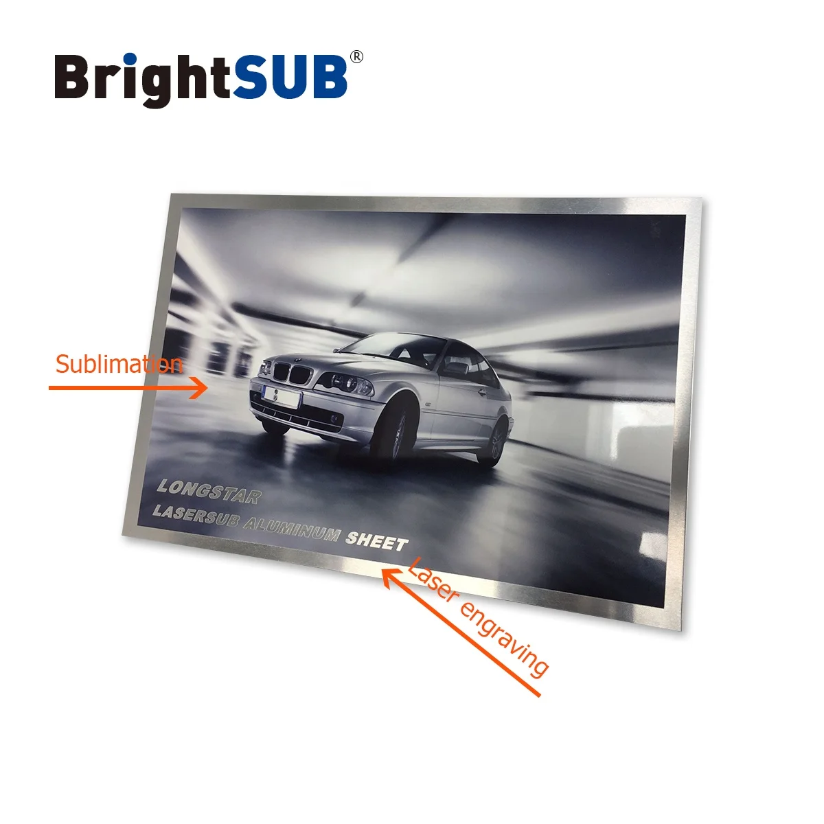 LaserSub Aluminum sheet gloss white sublimation metal blank laserable metal glossy coated sheets heat transfer picture printing