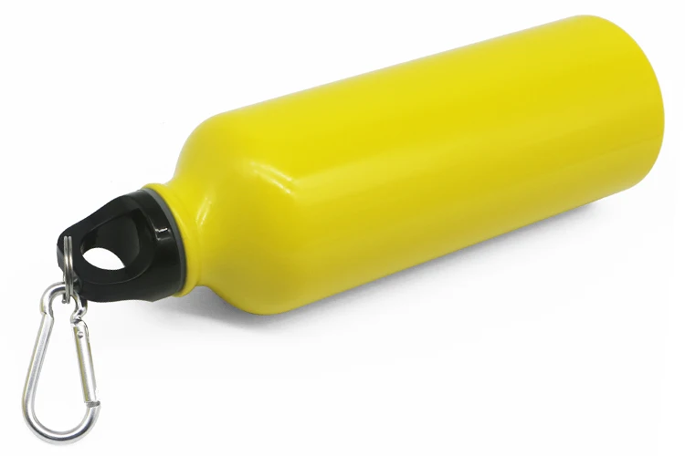 
Portable flat shape aluminum water drink flask thermos with stainless steel 