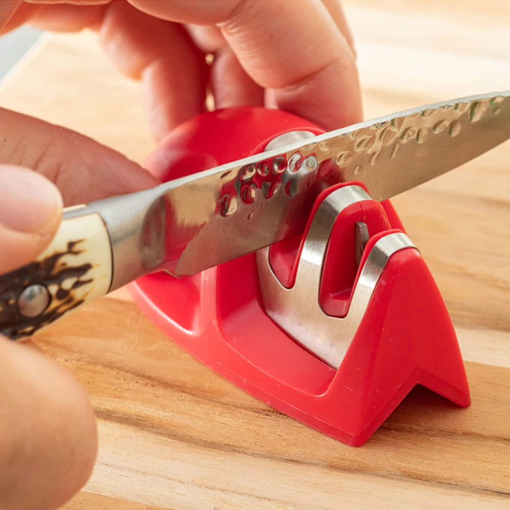 Kitchen Knife Accessories Manual Sharpening Stone Edge Grip 2-Stage Knife Sharpener kitchen gadgets Tools