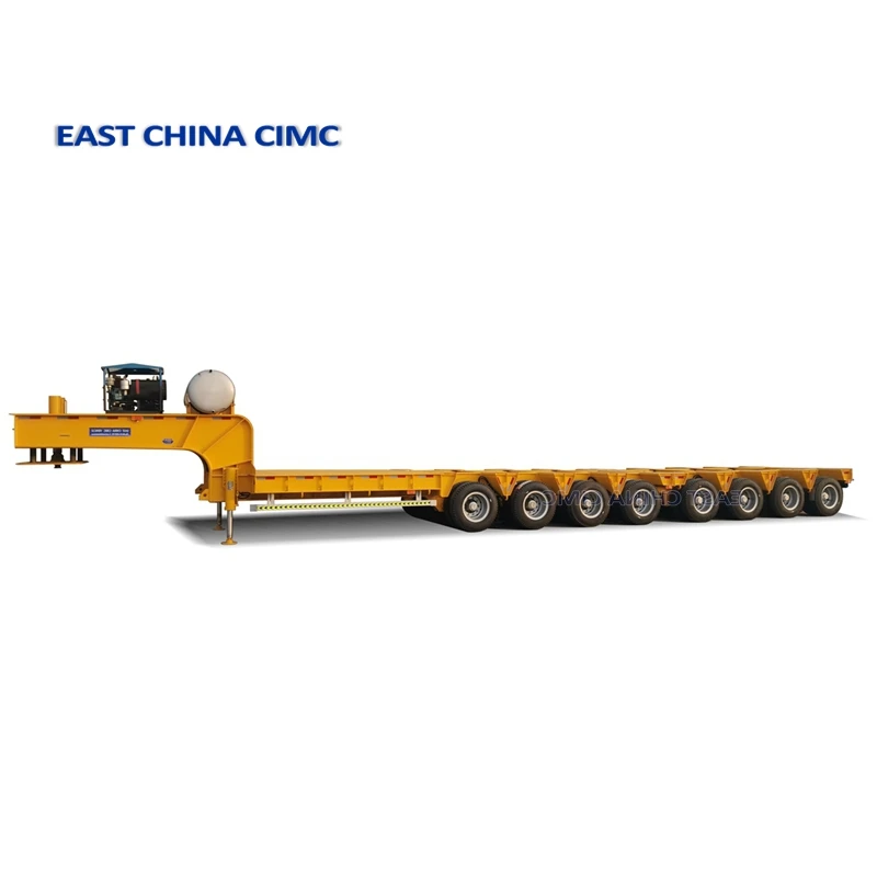 4 5 6 Axles 120T Front Loading Lowbed Trailer Heavy Duty Equipment Transport Lowboy Trailer CIMC
