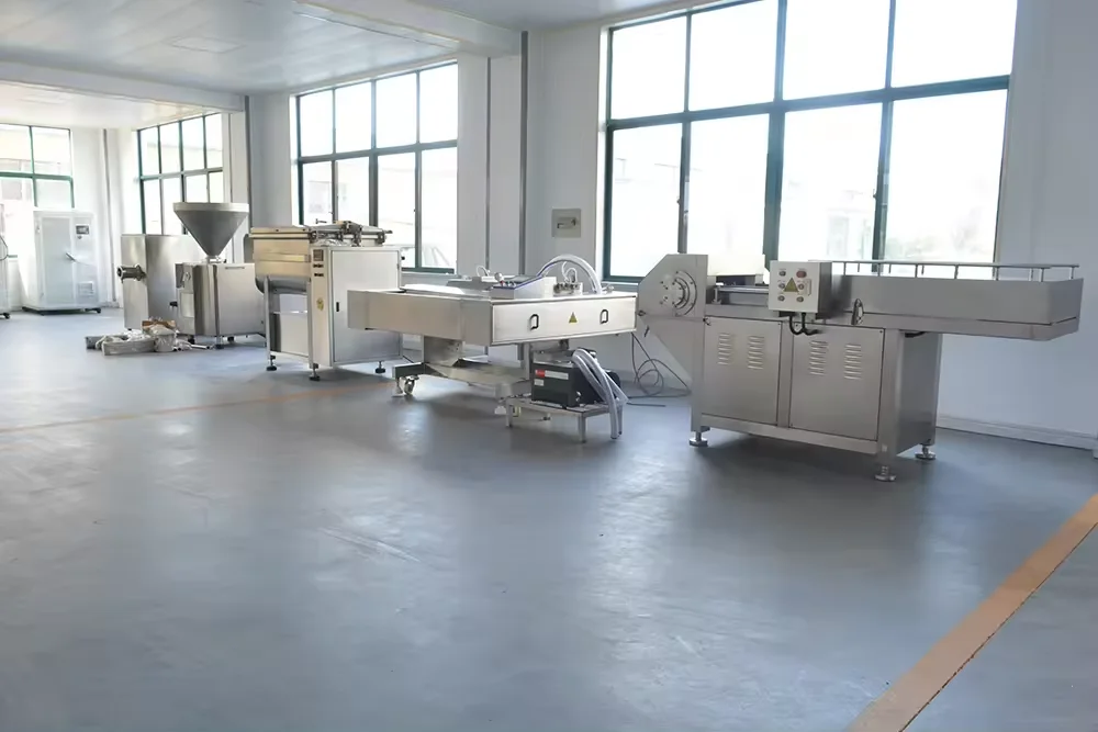 High output sausage/salami/hot dog making maker production line/hog dog making machine