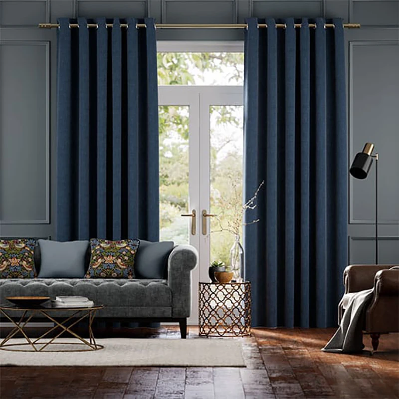 American style cheap blackout luxury blackout curtain for living room ready made smart curtain