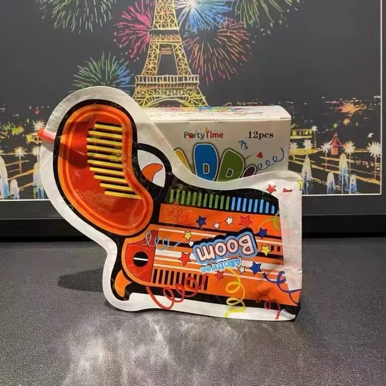 Wow 6 pieces one set heat seal new design Inflatable fireworks gun  plastic PE 5000pcs  Low MOQ 2022 Best sale