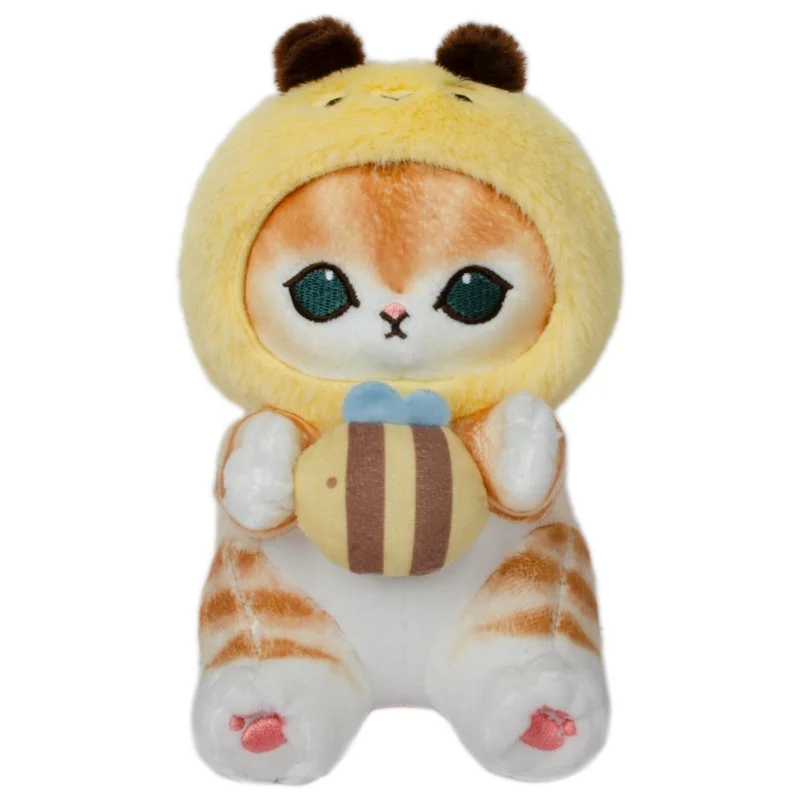 JM  Genuine mofusand shark cat forest series plush doll Japanese cartoon cat blessing bee strawberry doll