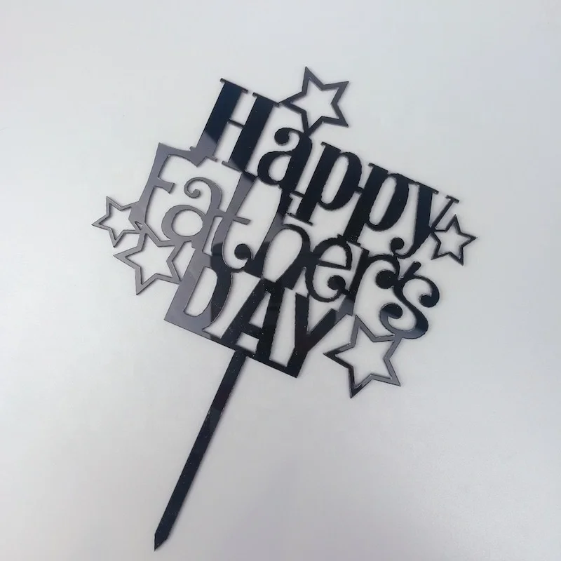 Birthday cake topper acrylic cake topper for dad fathers day cake topper