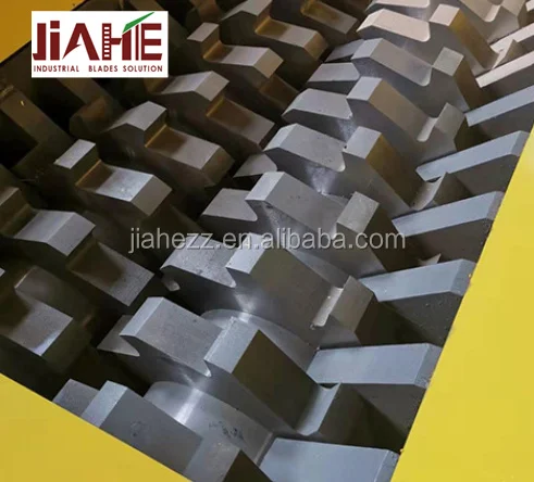 Cardboard/ Rubber /Pet Bottles /Wood /Food /Two Shafts Shredder Machine Chamber Box Blades