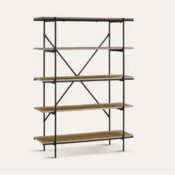 Modern style book shelf bookcase with metal frame scandinavian high quality book shelf