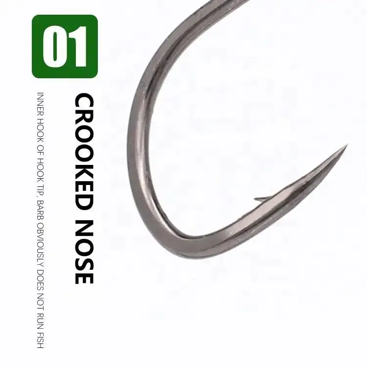 Многоразовые коробки прочные высокоуглеродистые стальные офсетные Iinline Circle Iseama с кольцами рыболовные крючки