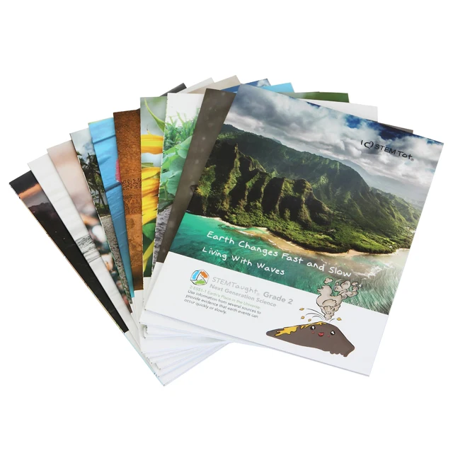 factory custom school education science text book series slipcase manufacturer bulk book publishing