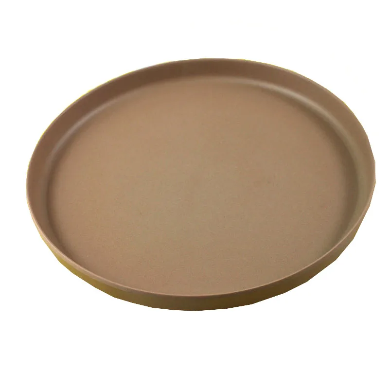 new design high quality eco-friendly biodegradable round shape bamboo fiber melamine serving type food tray
