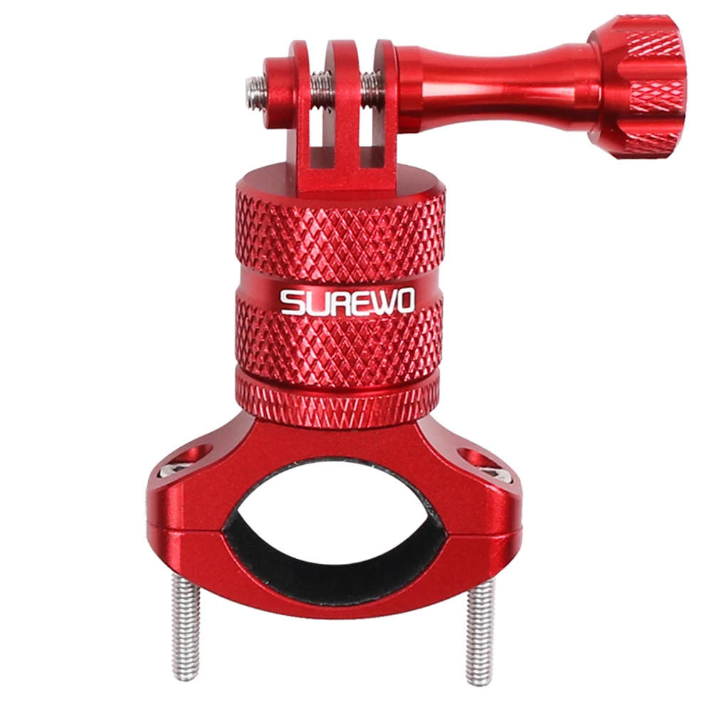 
SUREWO Red Gopro Bicycle Handlebar Mount Camera Bike Mount for GoPro Hero 5 6 7 Black DJI Osmo Action and Gopro Accessory 