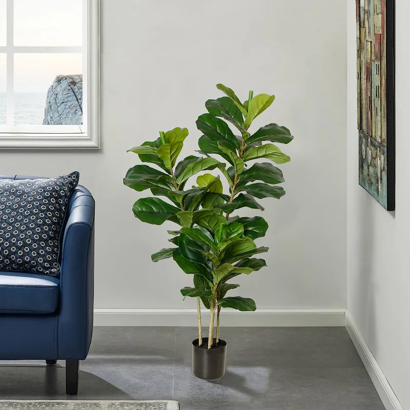 Indoor Decoration Artificial Plants Fiddle Leaf Fig Ficus Tree Banyan Tree Home and Garden Decor 105cm