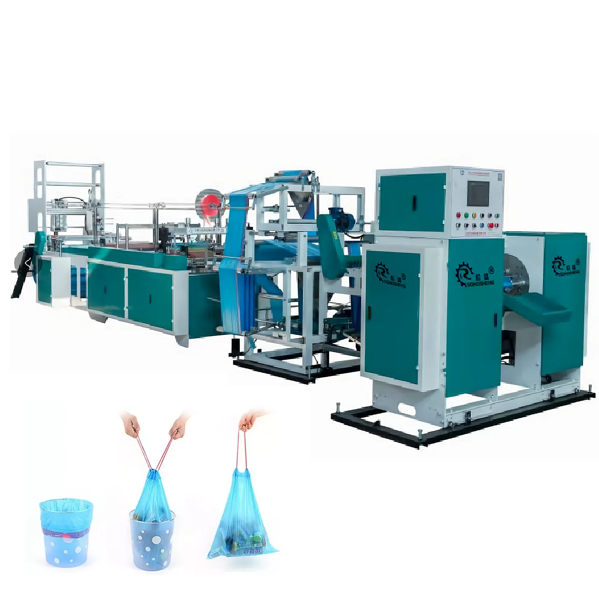 biodegradable drawstring trash bag household disposable garbage bag kitchen storage plasti bag making machine