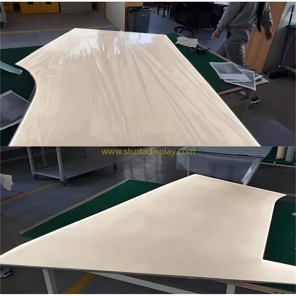 A0 ultra Thin Dimmable LED Panel Backlit Acrylic Panel Lightsheet LED Edgelit PMMA RGB LED Panel