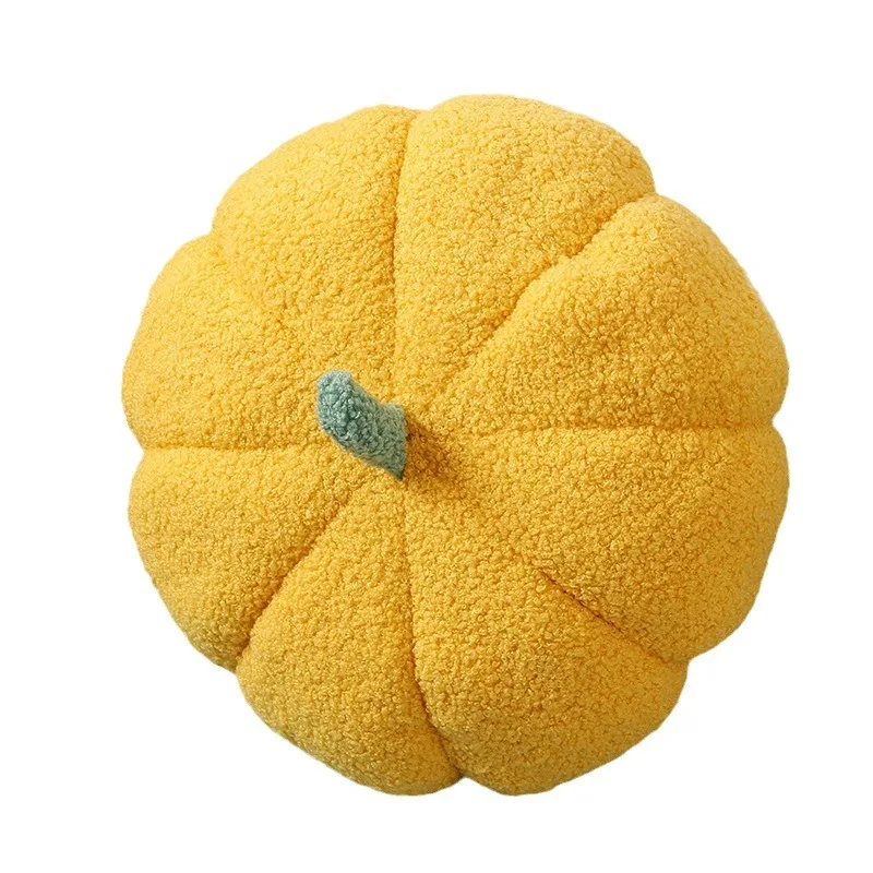 Patchwork Pumpkin Throw Pillow,Teddy Velvet +PP Cotton,Halloween decoration