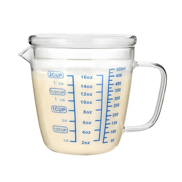 
Scale measure kitchen borosilicate glass measuring beaker jug 