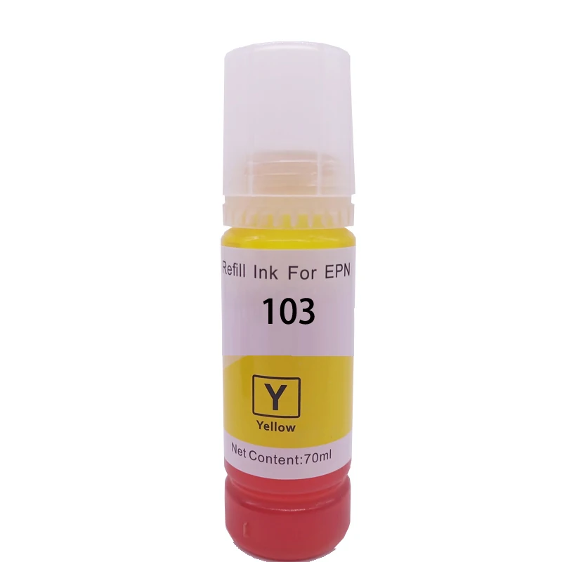 70ML 103 Premium Bottle Dye Based Ink Refill Kits Compatible for Epson L3110 L3111 L3150 L3151 Inkjet Printer 103 Dye Ink