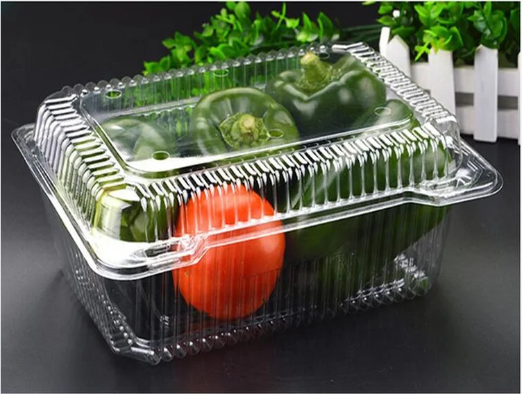 Disposable plastic transparent fruit and vegetables packing box machine