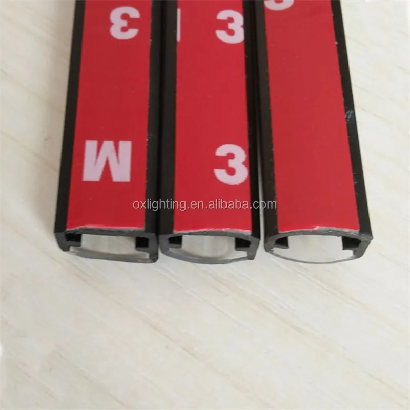 Rectangular 10mm Extrusion Flexible Led Cover Diffuser Channel Silicone Silicon Tube Tubing Rubber Hose Sleeve  for  Led Strip