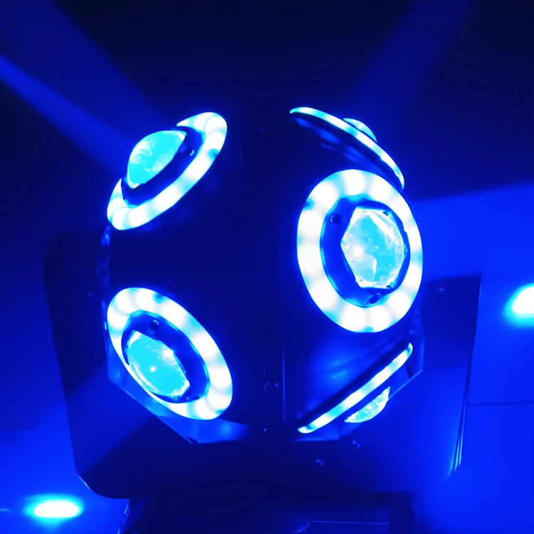 Newest led disco 8x12w rgbw led beam football moving light/led dj disco ball light/stage bar limitless