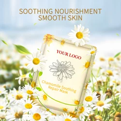 OEM ODM Wholesale Organic Plant Extract Soothing skin care Facial Mask Moisturizing Chamomile Face Mask Sheet