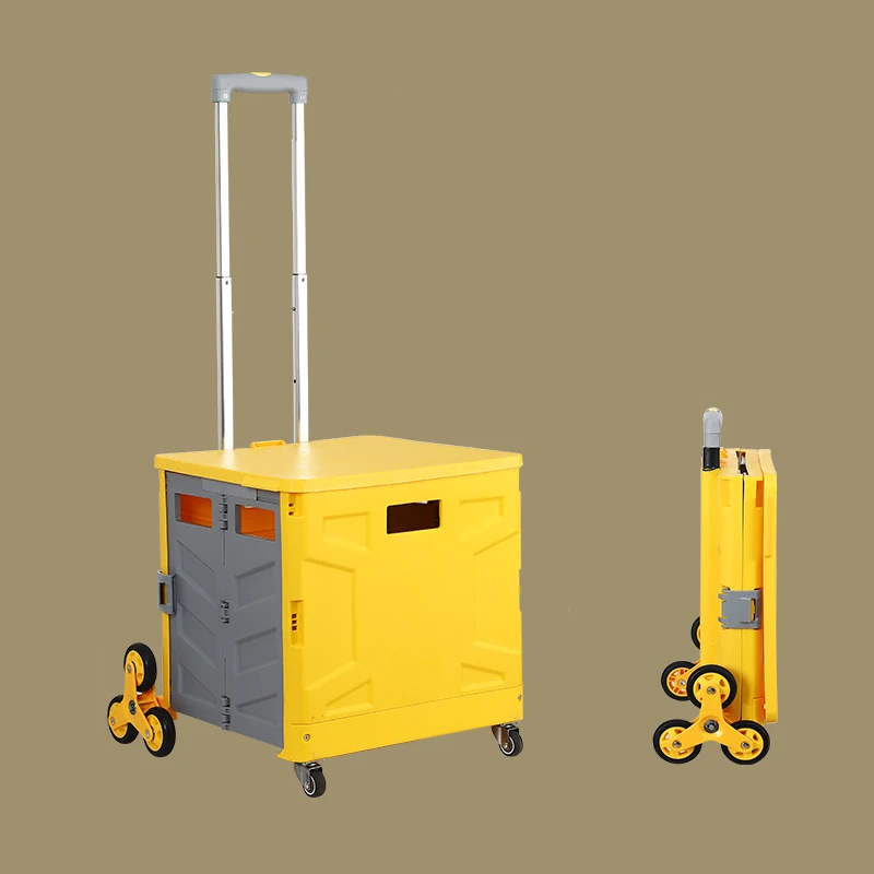 Factory price High Quality Vegetable Hand Shopping Trolley  folding trailer cart stair