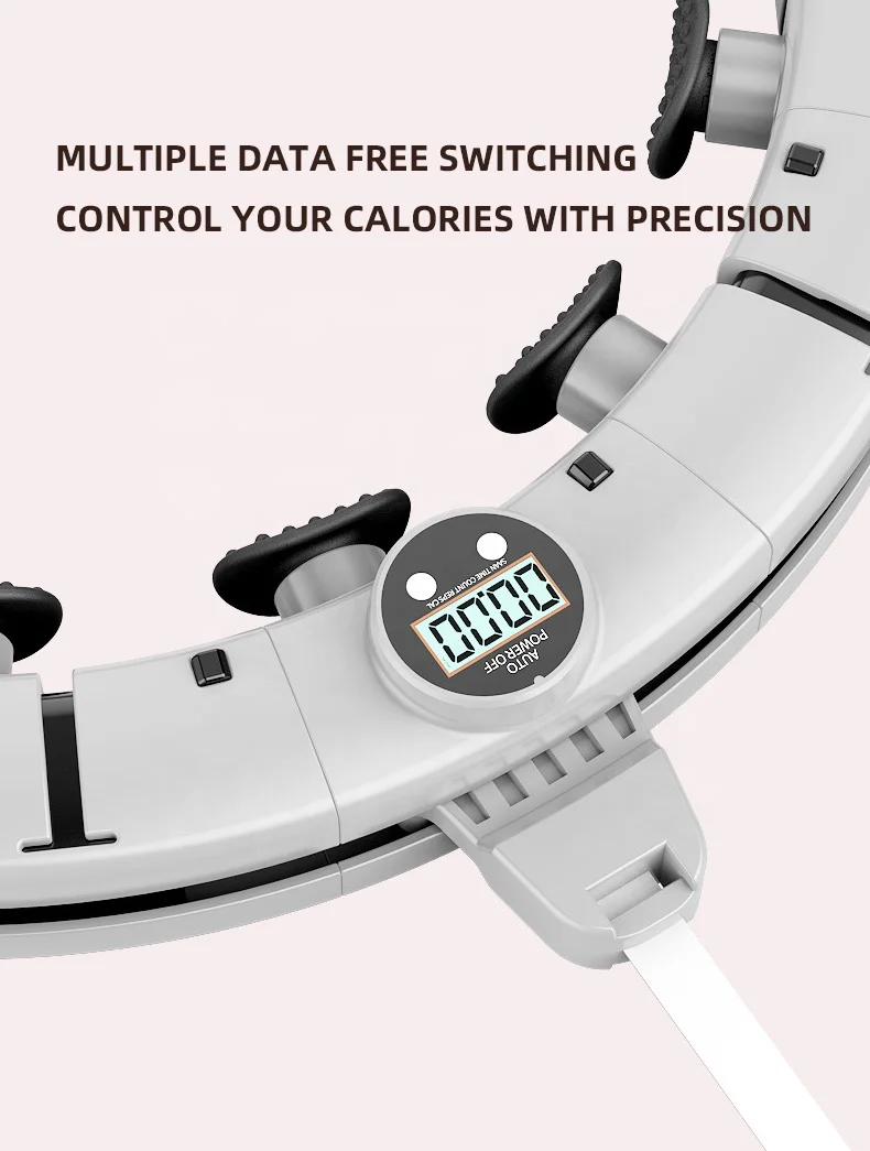 Weighted New Mobile Gym Fitness Hula Hoops With Digital Counting For Adults Weight Loss