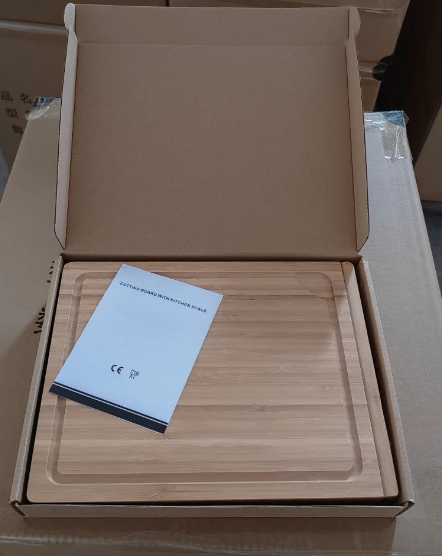 New Design Kitchen Bamboo Chopping Block Cutting Boards With Removable Digital Scale