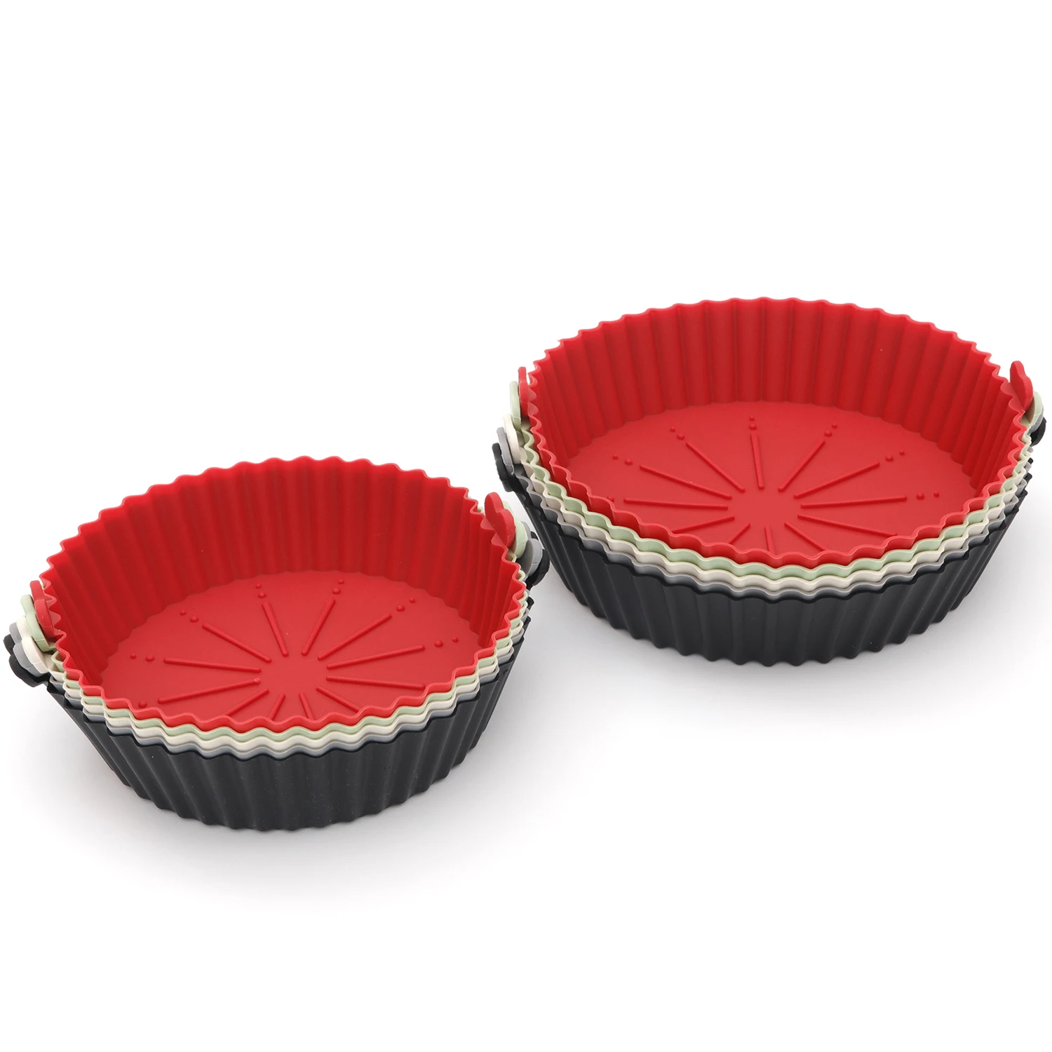 110G 8 Inch Food Safe Round Airfryer Easy To Clean Reusable Fryer Liner Cake Baking Replacement Air Fryer Silicone Pot