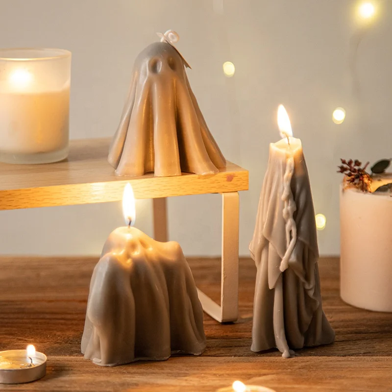 Custom Miniature Ghost Figurine Dropshipping Gift Box Customizable Aromatherapy Wedding Home Christmas Halloween Scented Candle