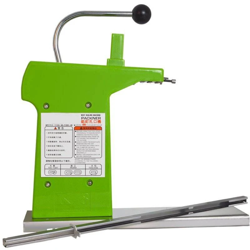 plastic bag Tying Machine U Shape Aluminum Nail Clip Bag Neck Sealer Tying Binding Machine