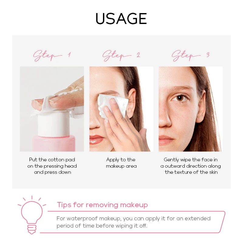 LAIKOU Japan Sakura Makeup Remover Other Magical Removal Cleanse Makeup for Face Eyes
