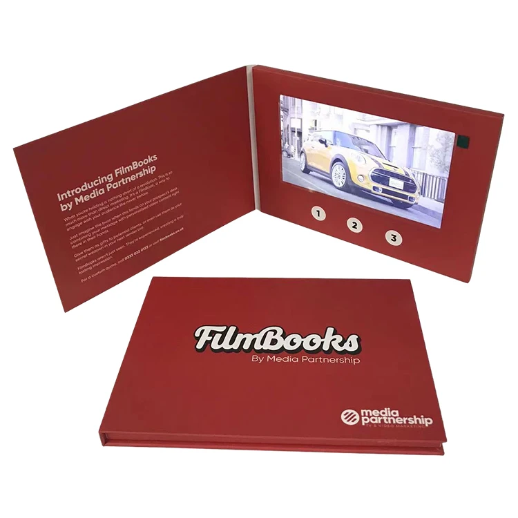 2023 Factory Price Advertising Video Book Custom Printing Digital Screen Lcd Video Brochure Greeting Card for Marketing