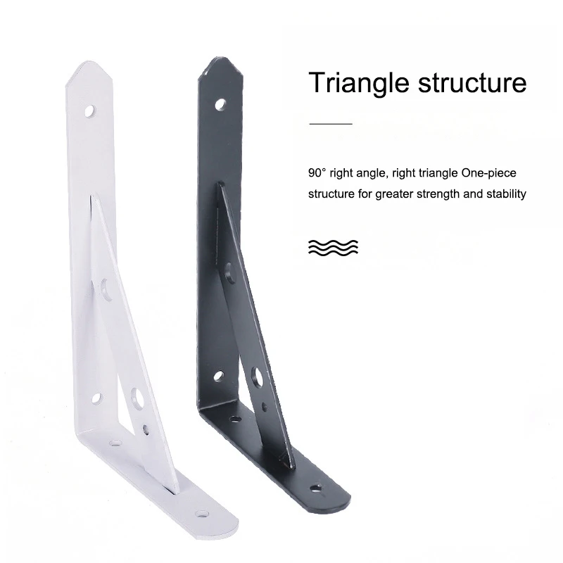 Hook Frame Support L-Shelf Bracket Heavy Duty DIY Open Shelving Metal Scaffolding Black Wall Floating Shelf Bracket