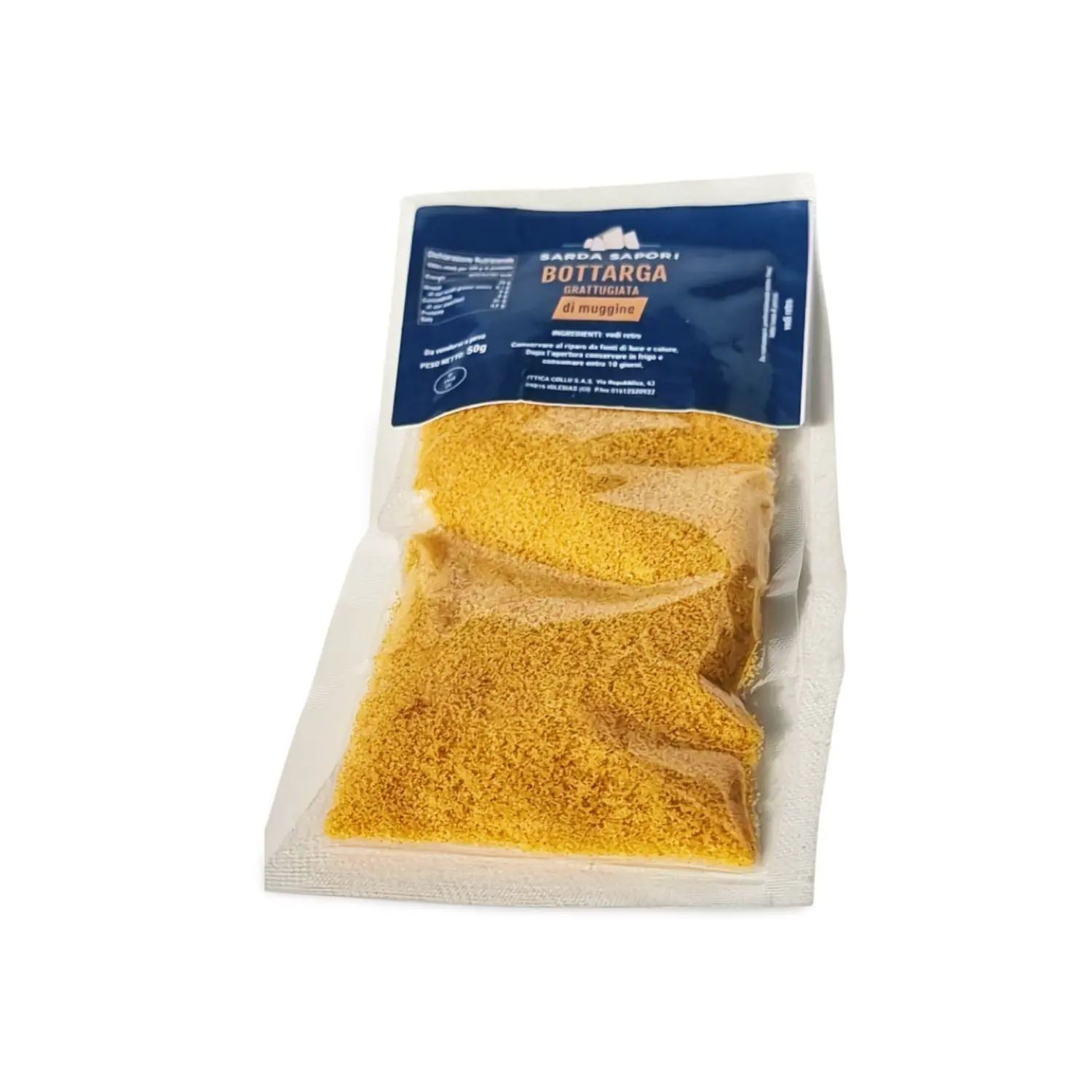 Authentic Sardinian Bottarga Authenticity - 25g Of Finely Grated Mullet Roe In Bag |Elevate Flavors In Your Cuisine