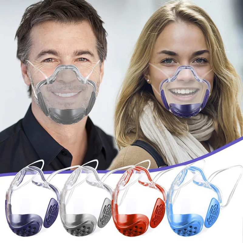 
washable lip language Maskes Transparent PC fog resistant Splash Isolation Ultra Clear face shield face maskes 