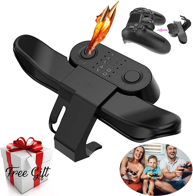 Shemax for PS4 Controller Paddles,Wireless PS4 Back Button Attachment, Controller Adapter with MODS & Paddles for PS4