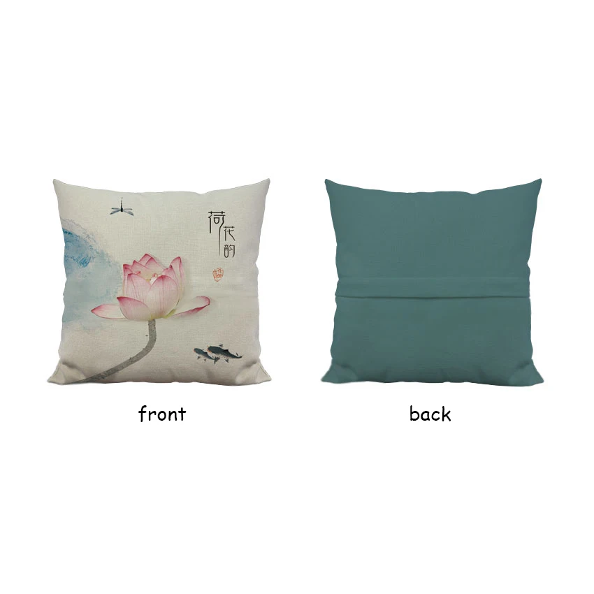 Home decoration Simply style Custom Pattern size shape silk washed throw Pillow case for living room bedroom