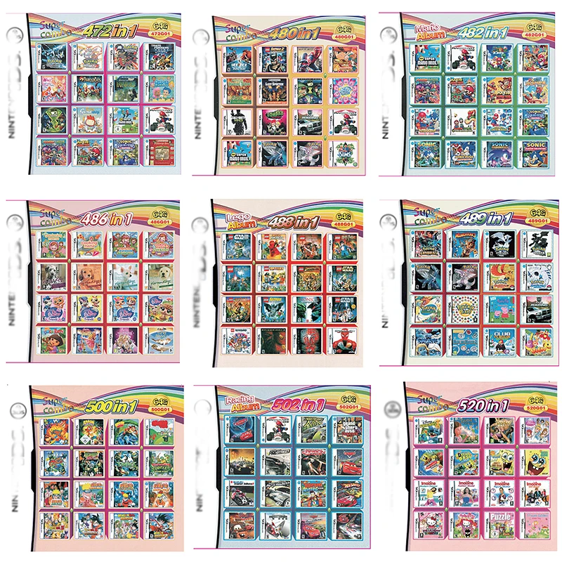  Видеокартридж 468 в 1 DS игровые карты NDS игровая карта для альбома Pokemon/