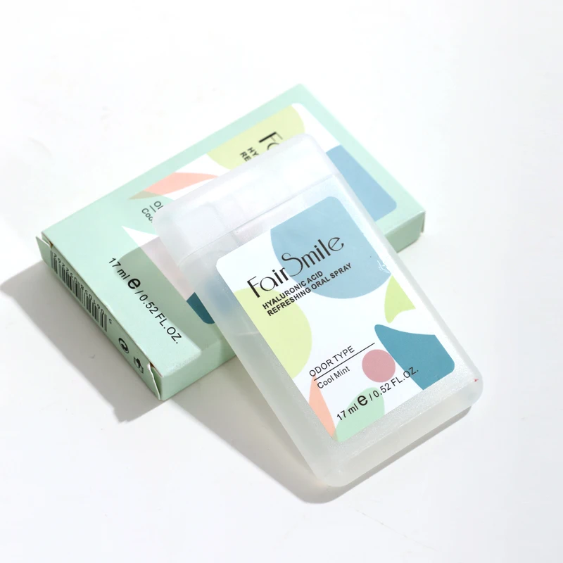 Private Label Portable Mouthwash Hyaluronic Acid Refreshing Oral Spray Cool Mint For Bad Breath Oral Care Mouth Freshener