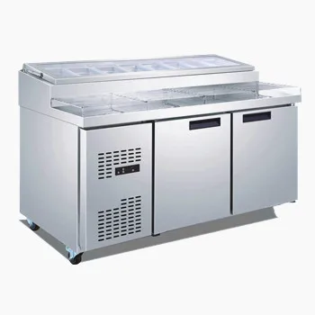 2022 Guangzhou New Arrival Commercial Fridge Pizza Prep Table Underbench Fridge Refrigerated Prep Table For Pizza Shop
