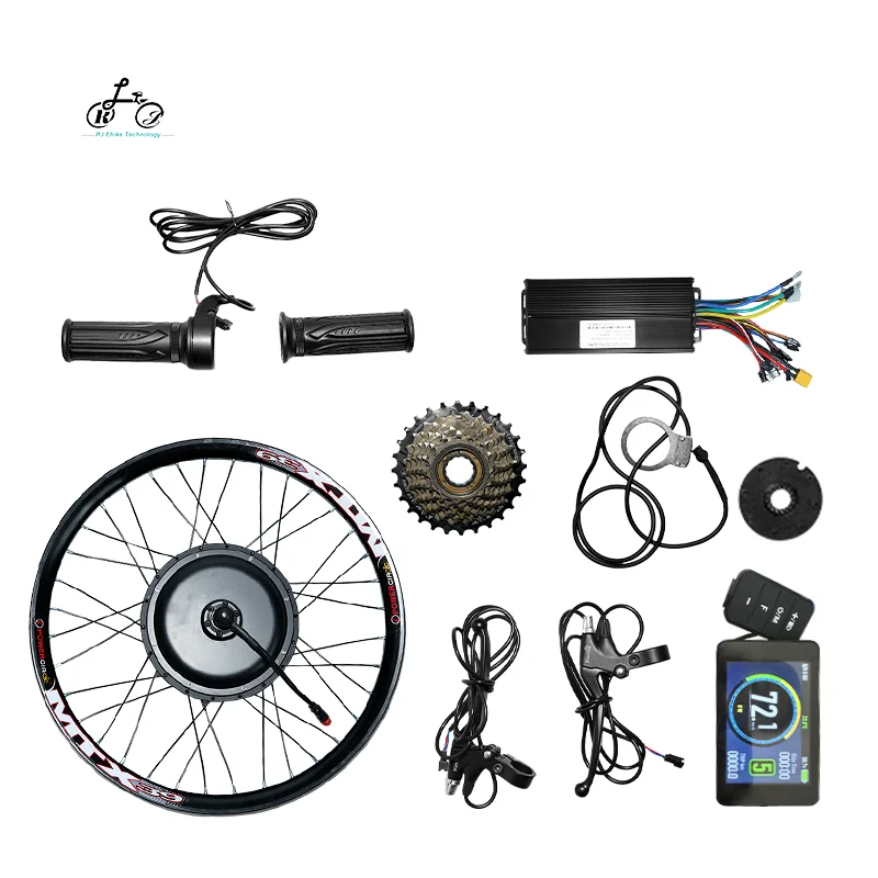 Ruijie Wholesale 1500w 48v electric motor bike kit twist throttle electric bicycle conversion kit sale