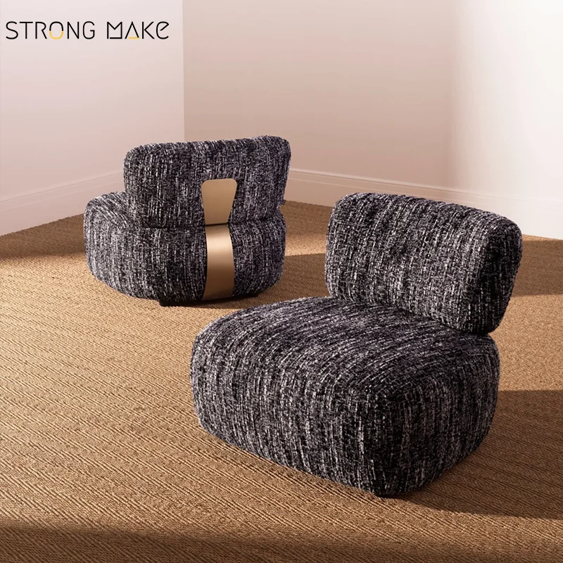 Modern Golden Leisure Chair Home Relaxing Furniture Lounge Luxury Accent Chair For Living Room