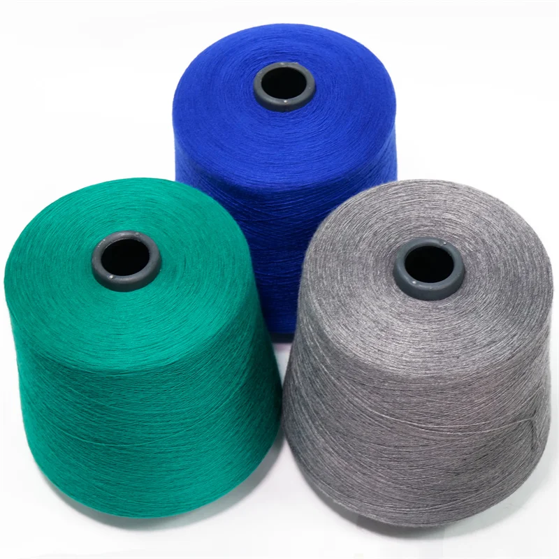 OEM Soft Feeling PBT Mix Color Core Spun Yarn 2/48Nm Viscose PBT Blended Spun Yarn for Knitting Sweater