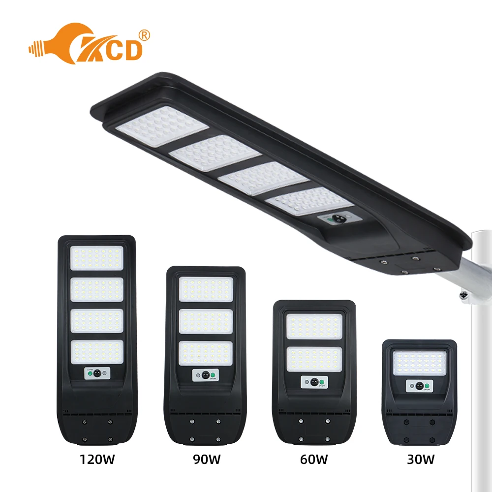 KCD Automatic All In One IP65 Waterproof StreetLight Garden Integrated 60w 90w 150w Industrial LED Solar Street Light Outdoor