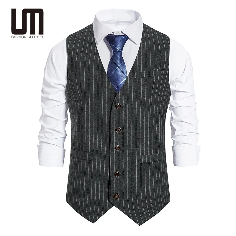 Liu Ming Hot Sells 2024 Trending Fashion Men Suit Casual Sleeveless Slim Fit Wedding Waistcoat Formal Business Jacket Vest