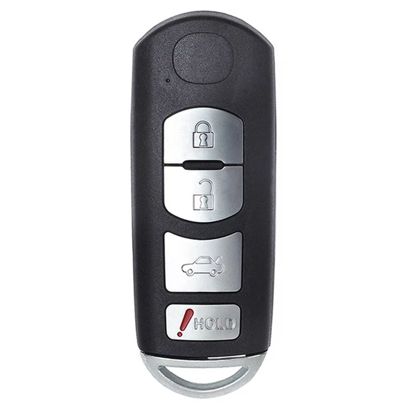 For MAZDA 3+1 Button Smart Remote Control Key Case MAZ24R No Concave 4 Buttons