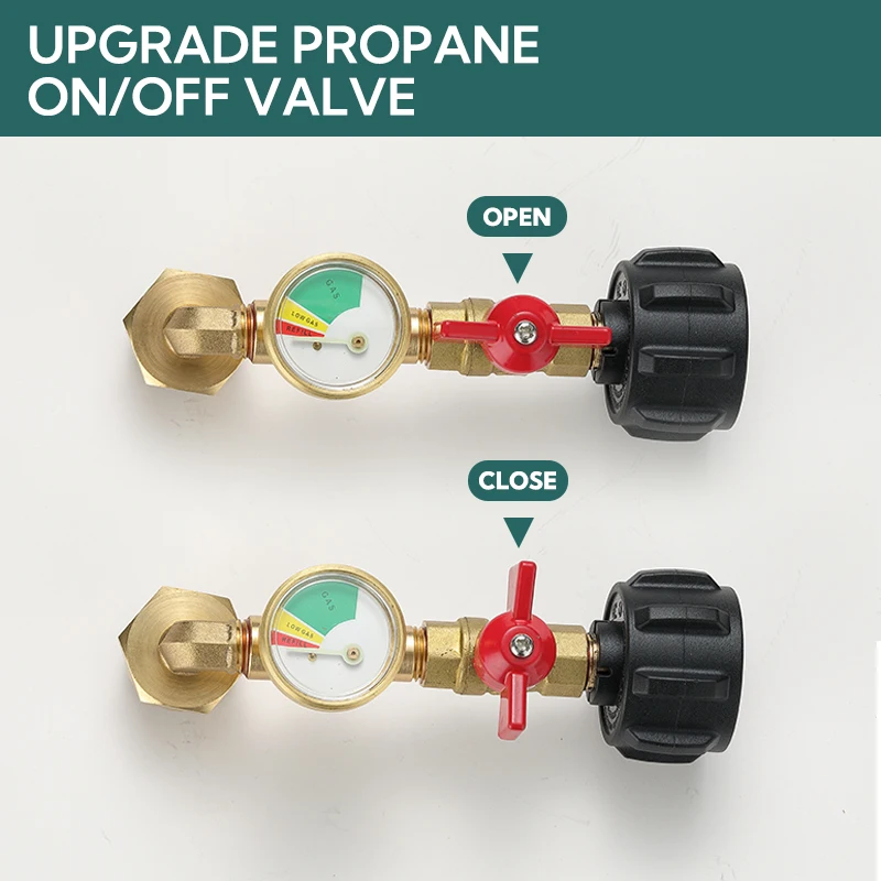 Campingmoon  PZ-104 regular   solid brass valve  propane tank adapter  Propane Refill Elbow Adapter  with   gauge